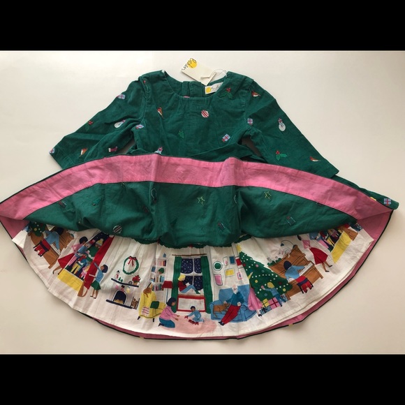 NWT Mini Boden Embroidered Cord Dress - Picture 8 of 12